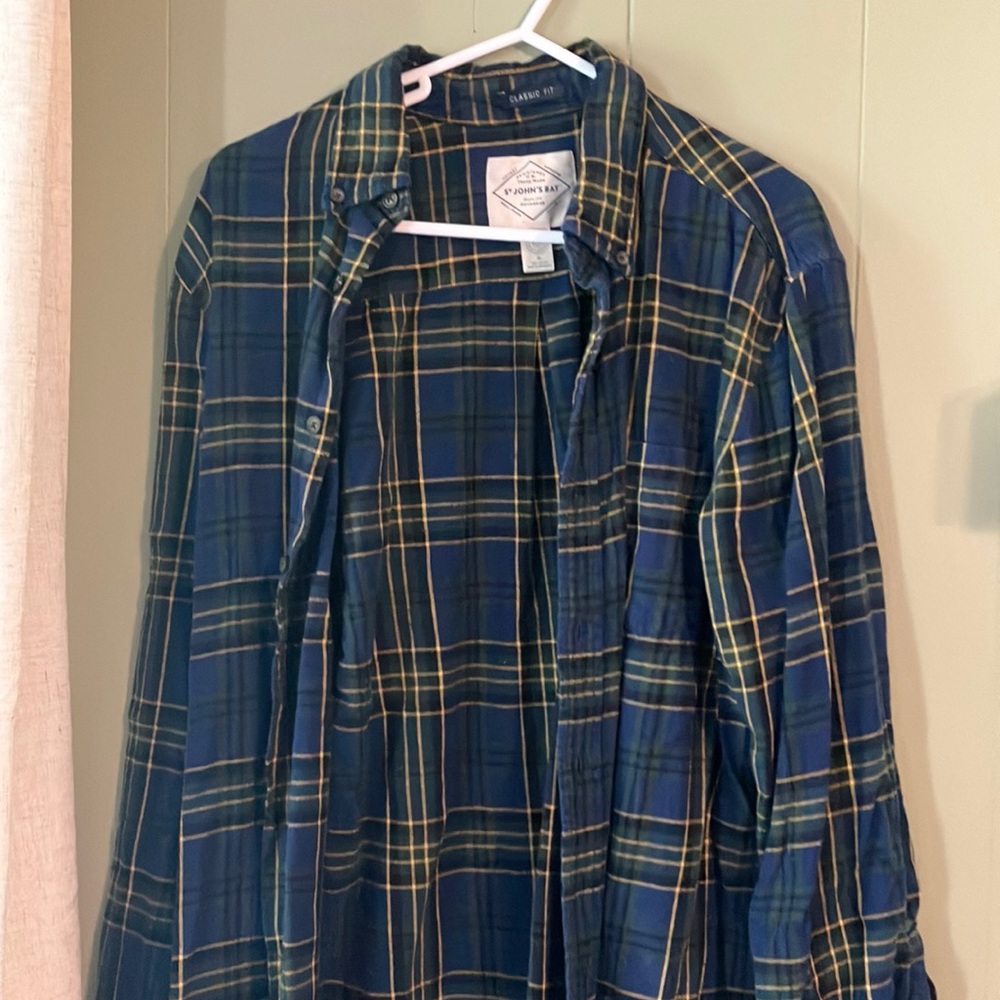 Blue plaid flannel